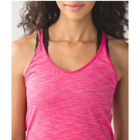 Lululemon Tank Top Womens 2 Pink What The Sport Singlet II Split Strap Racerback - Picture 5 of 11